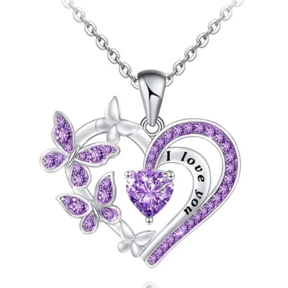 PURPLE BUTTERFLY PENDANT - Picture 4 of 4